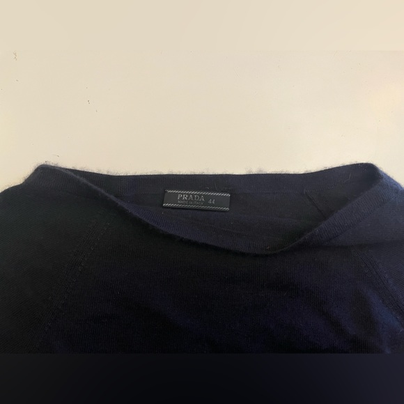 Prada Sweaters - Vintage Prada 90s semi sheer boatneck sweater